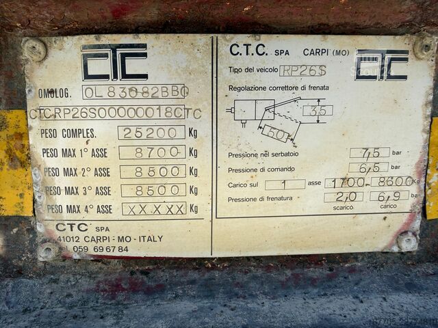 нископодов полуремарке за транспорт на строителни машини CTC RP26S