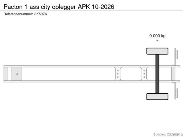 Resväska Pacton 1 ass city oplegger APK 10-2026