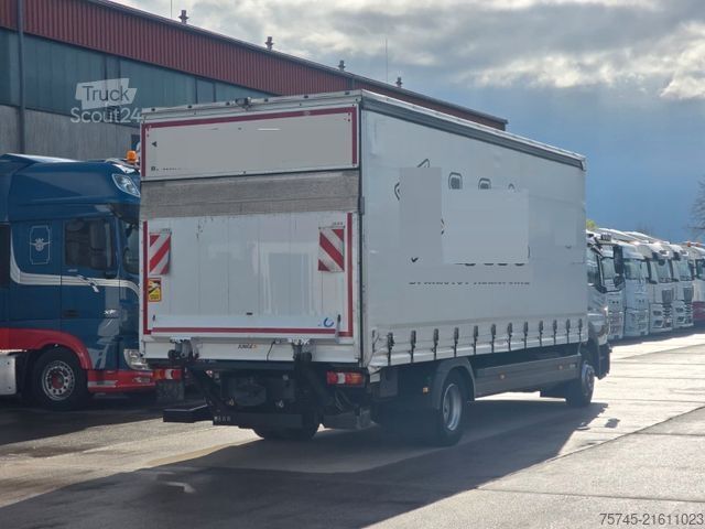 Flatbed truck with tarp MERCEDES-BENZ ATEGO 1427 * ACC * KLIMA * BÄR 1.5T LBW * REMOTE