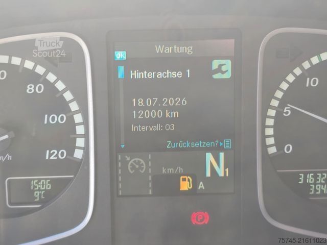 Flatbed truck with tarp MERCEDES-BENZ ATEGO 1427 * ACC * KLIMA * BÄR 1.5T LBW * REMOTE