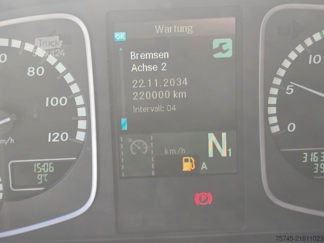 Flatbed truck with tarp MERCEDES-BENZ ATEGO 1427 * ACC * KLIMA * BÄR 1.5T LBW * REMOTE