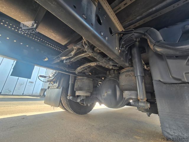 Flatbed truck with tarp MERCEDES-BENZ ATEGO 1427 * ACC * KLIMA * BÄR 1.5T LBW * REMOTE