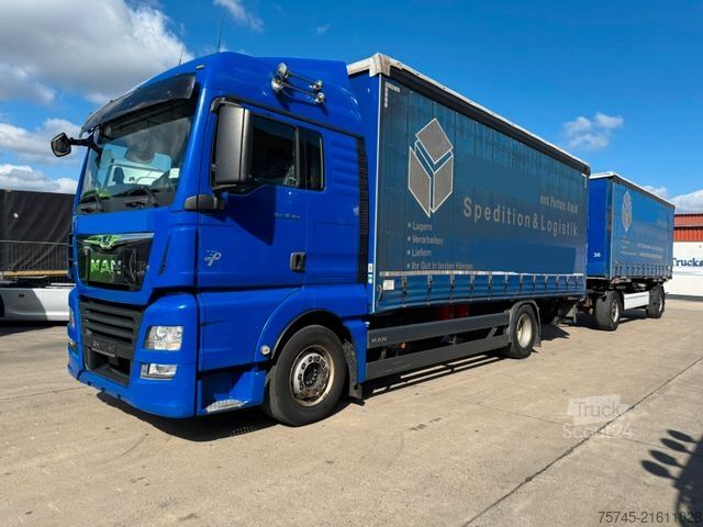 Camion plateau avec bâche MAN TGX 18.360 *  * LBW 2 TON * AHK*KRONE 2013