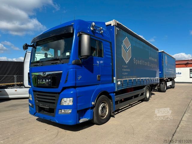 Camion plateau avec bâche MAN TGX 18.360 *  * LBW 2 TON * AHK*KRONE 2013