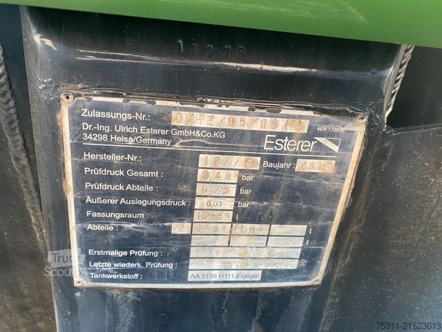 Tanker truck MAN TGM 18.340*Esterer A3*2Kammern*AHK*Oben/Unten