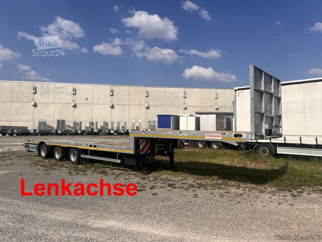 Zema profila puspiekabe Möslein ST 3 Plato 8,7  3 Achs Satteltieflader Plato 45 t GGfür Fertigteile, Baumaschinen