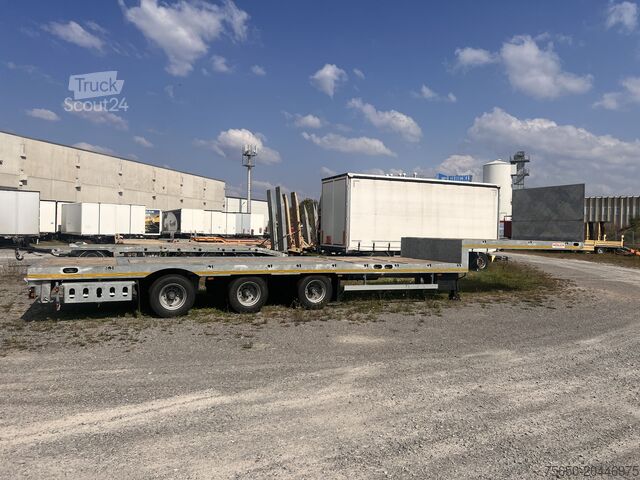 Zema profila puspiekabe Möslein ST 3 Plato 8,7  3 Achs Satteltieflader Plato 45 t GGfür Fertigteile, Baumaschinen