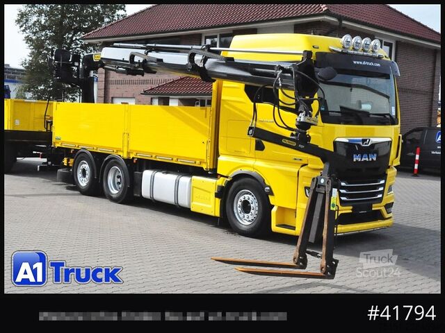 Krautuvas sumontuotas ant sunkvežimio MAN TGX 26.580 LL GM, D38 PK 20.501L Lenkachse,