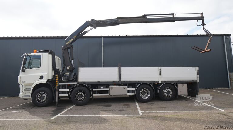 Camion-grue DAF CF 400 open box with Palfinger PK 17502 crane