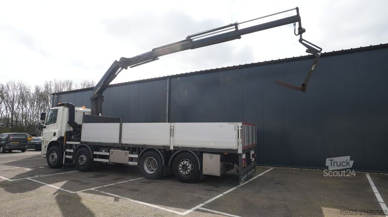 Camion-grue DAF CF 400 open box with Palfinger PK 17502 crane