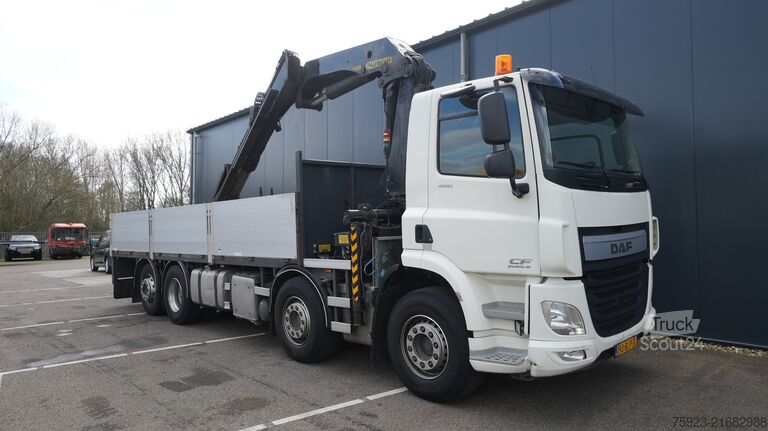 Camion-grue DAF CF 400 open box with Palfinger PK 17502 crane