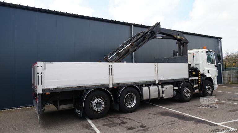 Camion-grue DAF CF 400 open box with Palfinger PK 17502 crane