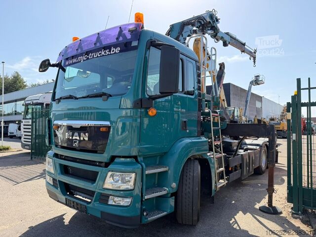Sistema a braccio con gancio MAN TGS 26.360 6x2 HOOKLIFT + CRANE TEREX ATLAS TLC...