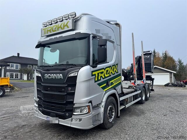 Transporteur de bois Scania R650 6x4 Timber truck w/ Epsilon M110L.