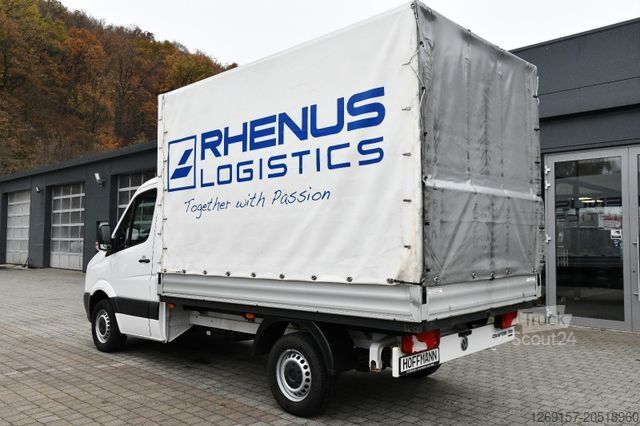 Curtain sider van VOLKSWAGEN Crafter Pritsche Plane 35 mittel L2 Kamera Klima