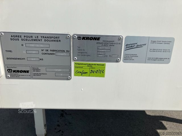 Remolque con caja móvil KRONE Wechselbrücke Koffer