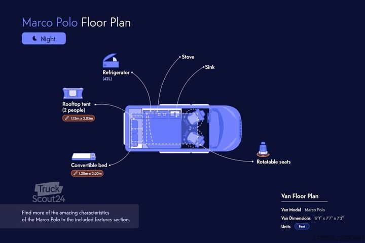 Bobil 2022 Mercedes Marco Polo | Automatik | Aufstelldach