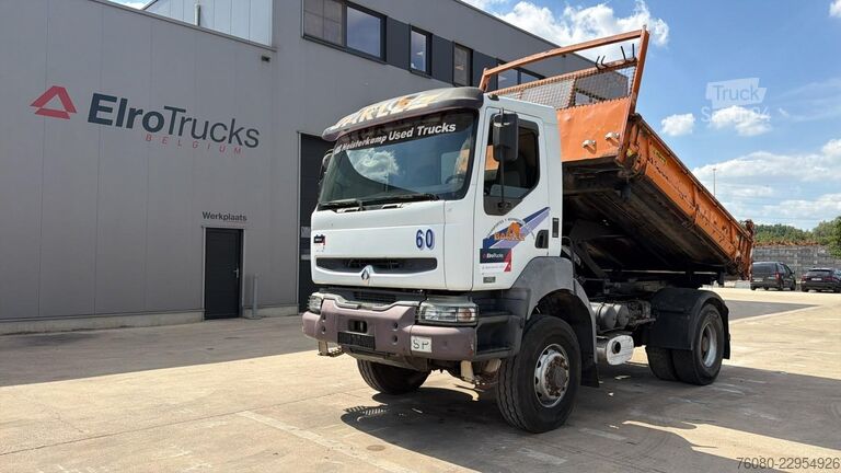 3-puoleinen kippauslaite Renault KERAX 420 (4X4 / CAMION D'ESPAGNE / LAMES / GRA...