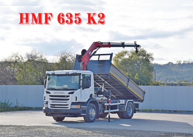 Scania P 250* Kipper 4,75m * HMF 635 K2 * TOPZUSTAND
