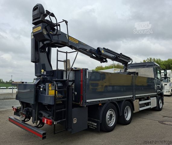 Lastebil med plan MERCEDES-BENZ 2545 L 6x2*4 Antos Kran PK 22.001L TEC Funk AHK