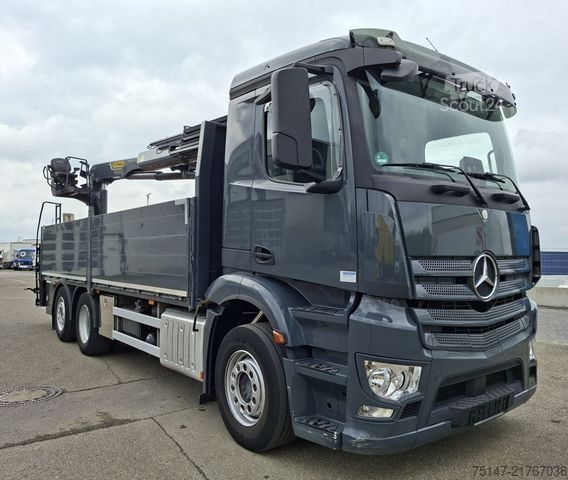 Lastebil med plan MERCEDES-BENZ 2545 L 6x2*4 Antos Kran PK 22.001L TEC Funk AHK