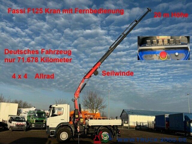 Truck mounted crane Mercedes-Benz Atego 1018 4x4 Montage Dachdecker Kran 20m+Winde