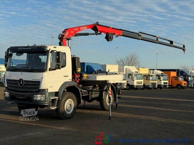 Truck mounted crane Mercedes-Benz Atego 1018 4x4 Montage Dachdecker Kran 20m+Winde