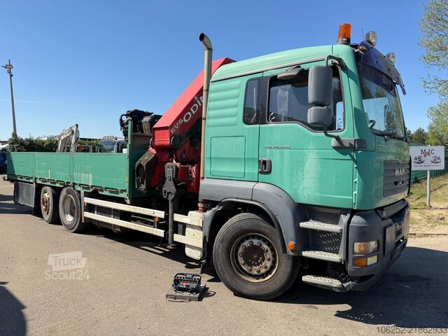 Plataforma de carga MAN TGA 26.480 6x2 PRITSCHE + 52Tm KRAN HMF ODIN K4...