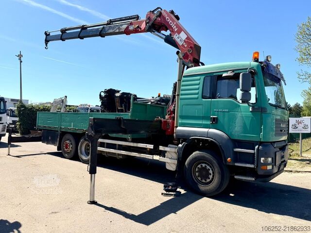 Plataforma de carga MAN TGA 26.480 6x2 PRITSCHE + 52Tm KRAN HMF ODIN K4...