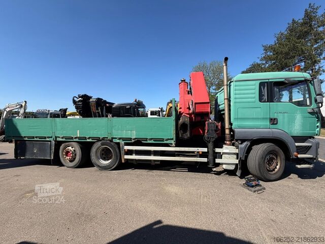 Plataforma de carga MAN TGA 26.480 6x2 PRITSCHE + 52Tm KRAN HMF ODIN K4...