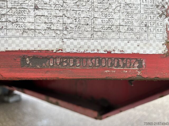Plattformanhänger Nooteboom OVB-90-05 / 5 axle 12 Ton Hydraulic / BPW Drum ...