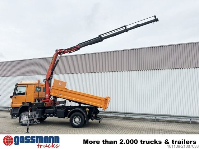 Kippiauto Mercedes-Benz Actros 1832 AK 4x4, Winterdienstaustattung, Kran