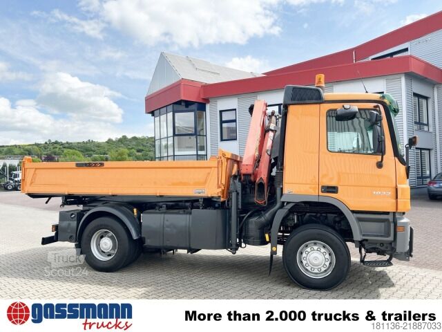 Kippiauto Mercedes-Benz Actros 1832 AK 4x4, Winterdienstaustattung, Kran