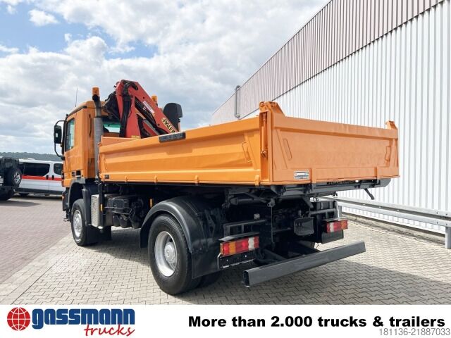 Kipper LKW Mercedes-Benz Actros 1832 AK 4x4, Winterdienstaustattung, Kran