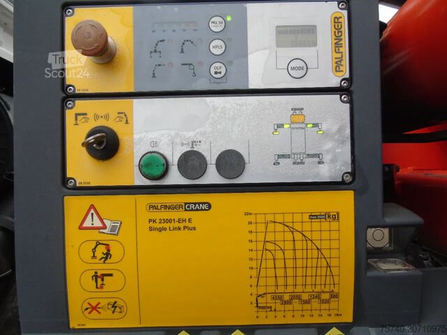 Camion-benne avec grue MAN TGS 35.440 + PALFINGER PK23.001eh + 8x4 + tride...