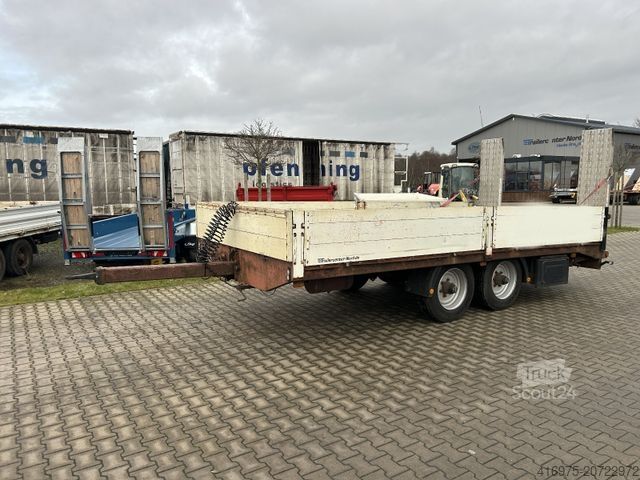 Dieplader oplegger Tonne Tandem Tieflader Anhänger Rampen