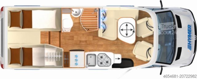Caravana semiintegrada HYMER/ERIBA ML-T 580 4x4 1.HAND#4x4#AUTOMATIK#4450KG#OFFROAD