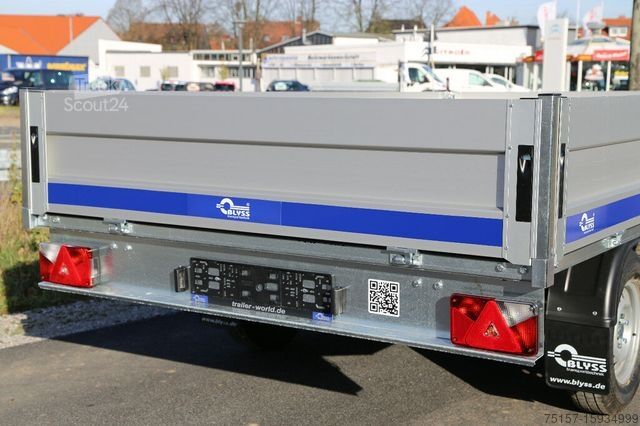 Open trailer BLYSS Hochlader Anhänger 2700kg GG 330x180x40 cm