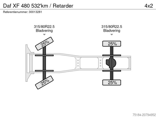 Standard-SZM Daf XF 480 532'km / Retarder