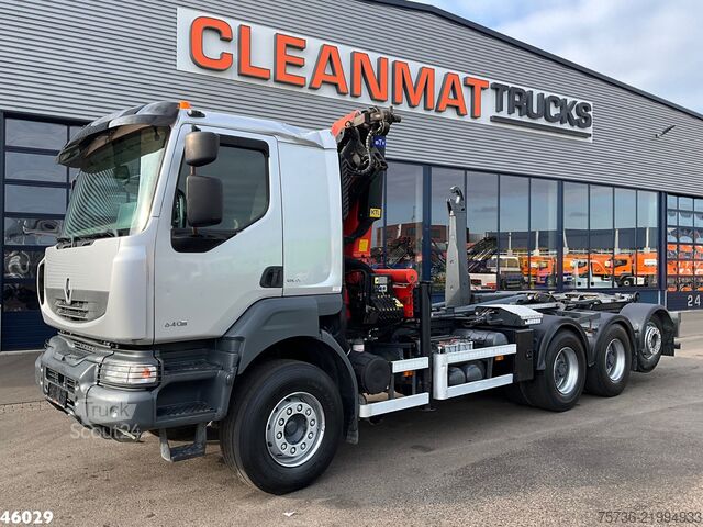 System med krokarm Renault Kerax 460 8x4 Palfinger 16 Tonmeter laadkraan