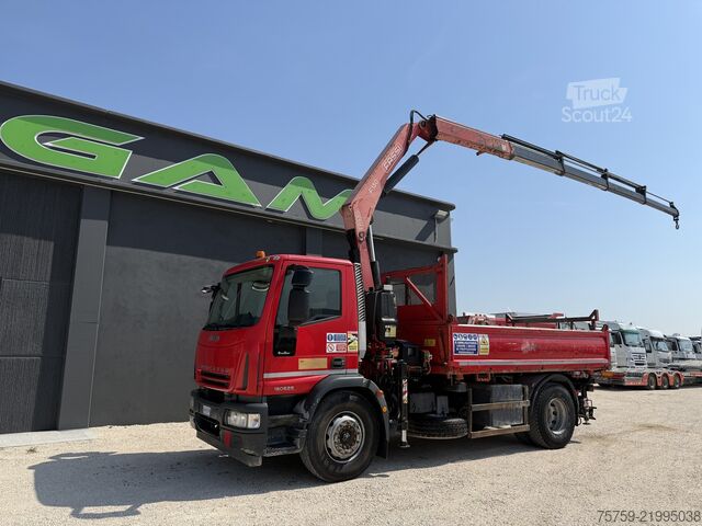 ανατρεπόμενο φορτηγό Iveco Eurocargo 180E28 Kipper Kran FASSI