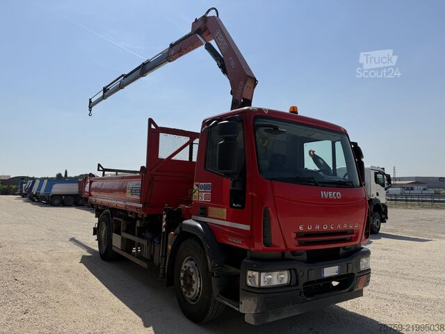 ανατρεπόμενο φορτηγό Iveco Eurocargo 180E28 Kipper Kran FASSI