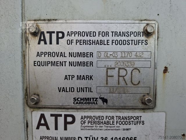 Koeltrailers 18 to 2-Achs Meat 6 Rohrbahnen Thermo King