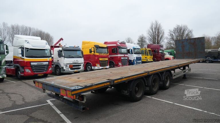 Platform aanhanger Pacton 3 axle Flatbed trailer with twistlocks