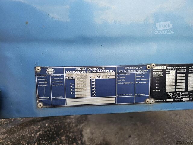 1995 JUMBO DO 300 S / 2 gestuurde assen / BPW-trommelremmen / dubbellucht / liftas JUMBO DO 300 S/   2 X STEERING /BPW DRUM / DOUBLE TIR...