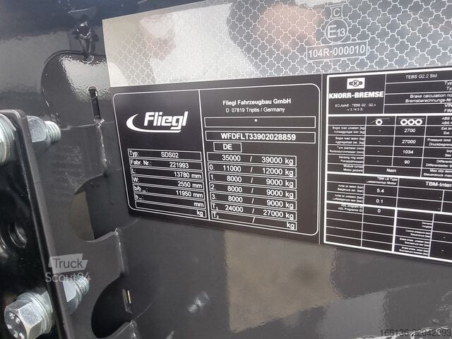 Náves na guľatinu Fliegl 3-Achs Holzrungensattel SDS 390 L=13,5m