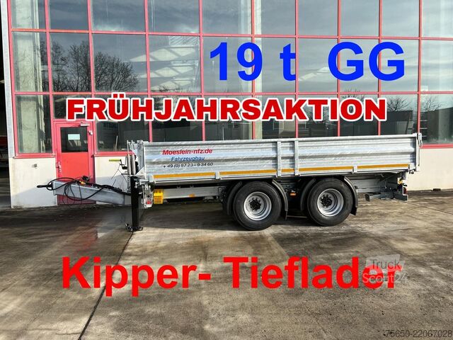 Причіп-самоскид Möslein TTD 19 B  19 t Tandemkipper- Tieflader, Breitbereifung