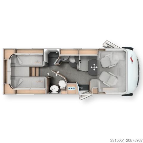 Integrirani avtodom MALIBU I 450 RB LE comfort TV+Markise+Kaffeem.+iNetX