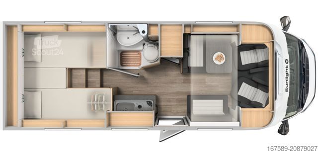 Polintegriran avtodom SUNLIGHT V 67 S Adventure, Safety ACC,LED,6E,NEUHEIT