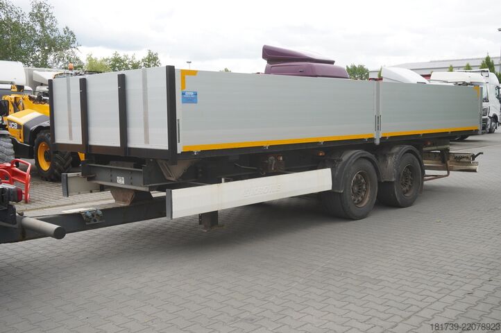 Remorcă de construcții Krone construction trailer / Flatbed 18 pallet